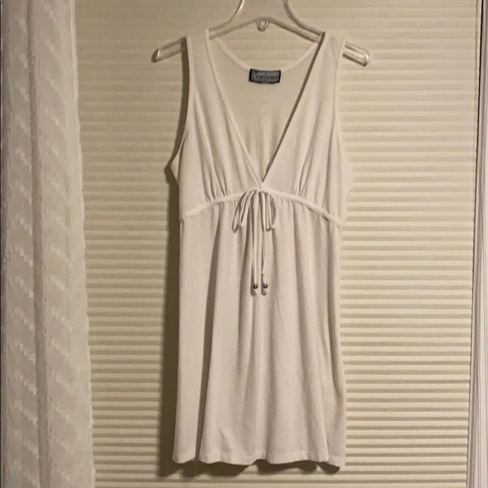 White swimsuit coverup